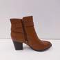 G.H. Bass & Co Felicia Brown Faux Leather Ankle Heel Zip Boots Women's Size 8 M image number 2