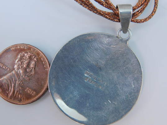 Sterling Silver Highlander Pendant Necklace & Taxco Bypass Bracelet 31.0g image number 3