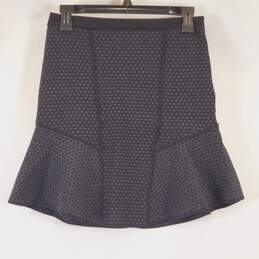 Sandro Women Black/Grey Dotted Skirt Sz 1