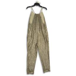 Free People Womens Silver Sequin Sleeveless One-Piece Jumpsuit Size Small alternative image