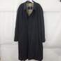 Burberry Vintage Black Button Up Trench Coat Men's Size 44L AUTHENTICATED image number 1