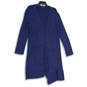 Womens Blue Long Sleeve Knitted Open Front Cardigan Sweater Size Large image number 1