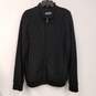 Mens Black Long Sleeve Cable Knit Full-Zip Sweater Size Large image number 1