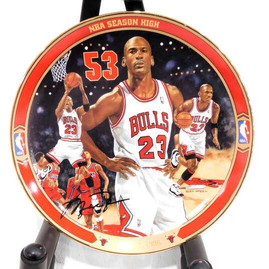 Michael Jordan "NBA Season High" Bradford Exchange Plate w/ COA image number 3