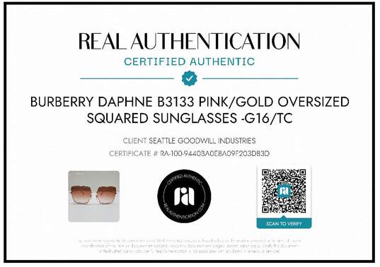 AUTHENTICATED BURBERRY LONDON B3133 'DAPHNE' SUNGLASSES image number 2