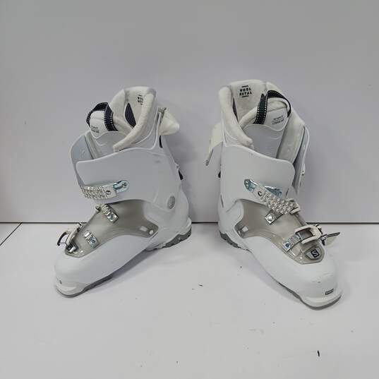 Saloman Anthracite Translu White Pattern Ski Boots Size 27/27.5 image number 2