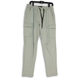 NWT Mens Gray Advanced Stretch Pockets Straight Leg Cargo Pants Size Medium