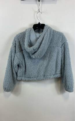 NWT BDG Womens Blue Long Sleeve Cropped Fleece Full Zip Hoodie Size X-Small alternative image