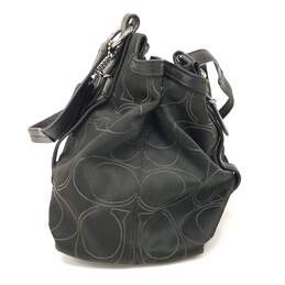 Coach Mia Black Satin Leather Signature Outline C Carryall Shoulder Bag alternative image