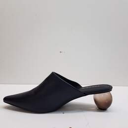 Torgeis York Black Mule Pointed Toe Round Heels Shoes Size 10 M alternative image