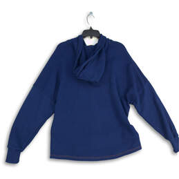 Mens Blue Orange Printed Long Sleeve Pullover Hoodie Size Medium alternative image