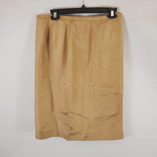 Dana Buchman Women Beige Khaki Skirt 12 NWT image number 1