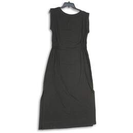 NWT White House Black Market Womens Black Round Neck Sleeveless Maxi Dress Sz M alternative image