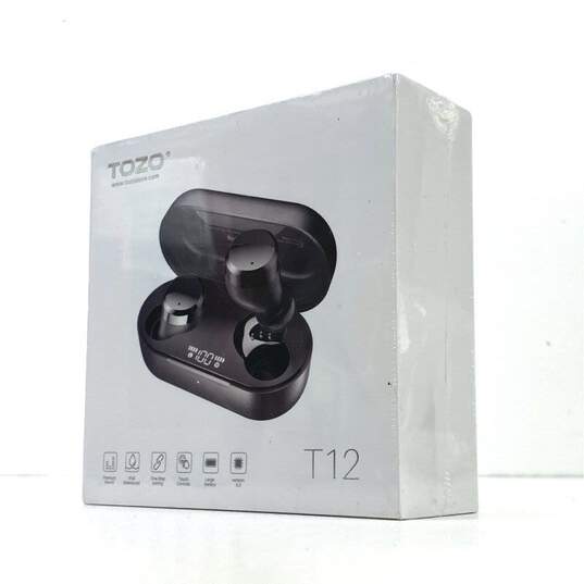 TOZO T12 Bluetooth Digital LED Waterproof Wireless Touch Control Earbud NIB image number 1