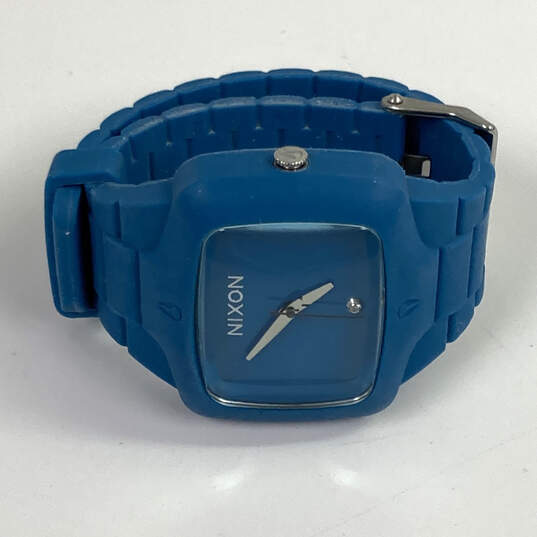 Designer Nixon The Rubber Player Blue Square Dial Analog Wristwatch image number 3