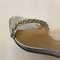 Karl Lagerfeld Leather Chain Detail Daisy Heels Silver 7.5 image number 8