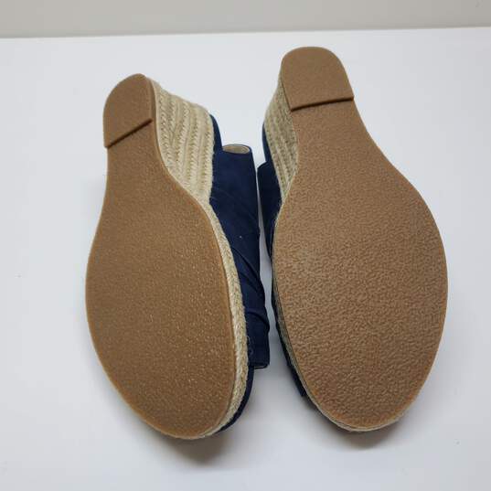 Earth Thara Bermuda Women's Navy Blue Espadrille Wedge Slingback Shoes Size 9 image number 6