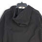 Womens Black Long Sleeve Drawstring Zipper Pocket Pullover Hoodie Size Large image number 4