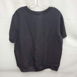 Vince WM's 100% Silk Black Crewneck Blouse Size M alternative image
