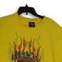 Mens Yellow Graphic Print Short Sleeve Crew Neck Pullover T-Shirt Size 3XL image number 3
