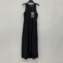 NWT Womens Black Sleeveless Round Neck Sunkissed Maxi Dress Size Large