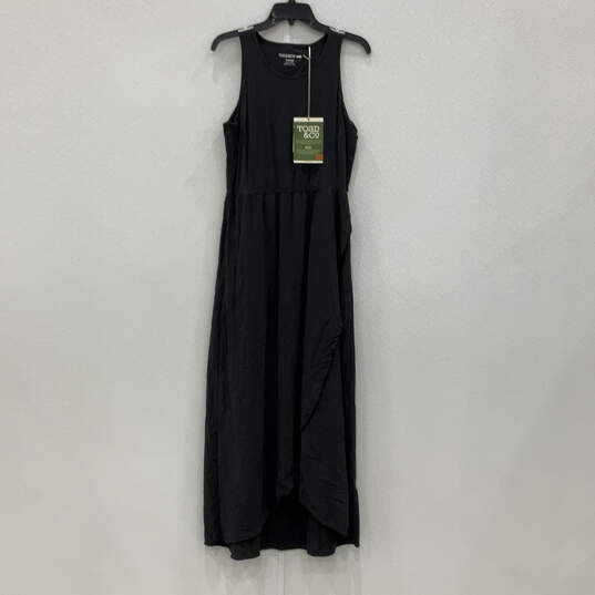 NWT Womens Black Sleeveless Round Neck Sunkissed Maxi Dress Size Large image number 1