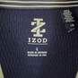 IZOD Men Blue Knitted Pullover Hoodie Sweatshirt L image number 3