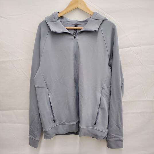 Lululemon MN's Athletica City Sweat Full Zip Gray Hoodie Size L image number 1