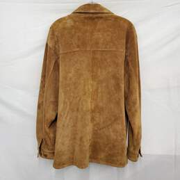Pronto-Uomo MN's Tan Leather Suede Button Shirt Jacket Size MM alternative image