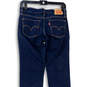 Womens Blue 712 Dark Wash Slim Fit Denim Straight Leg Jeans Size 27X30 image number 4