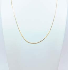 14K Yellow Gold Herringbone Chain Necklace 3.9g