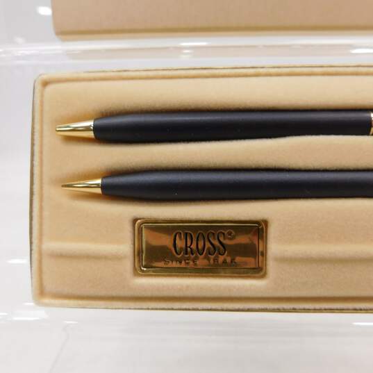 Vintage Cross Classic Black 2501 Pen & Pencil Set in Box W/ Logo image number 3