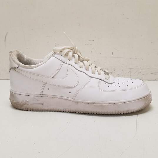 Nike Air Force 1 Low '07 Triple White Casual Shoes Men's Size 14 image number 1