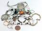 925 Sterling Silver Scrap & Stones Jewelry Lot  148.8g image number 6