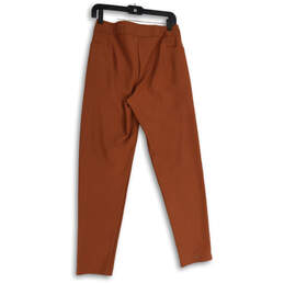 Womens Brown Flat Front Zipper Pocket Skinny Leg Ankle Pants Size 8/T alternative image