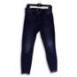 Womens Blue Denim Dark Wash Stretch Pockets Skinny Leg Jeans Size 4 image number 1