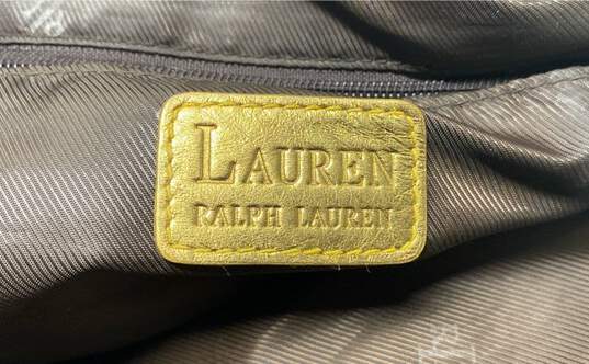 Lauren By Ralph Lauren Brown Suede Shoulder Hobo Zip Tote Bag image number 5
