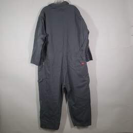 Mens Cotton Zipper Pockets Collared Long Sleeve One-Piece Coverall Size 3XL alternative image