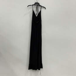 Womens Black Halter Neck Sleeveless Regular Fit Maxi Dress Size Small alternative image
