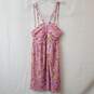 Zara Pink Floral Print Pleated Mini Sleeveless Dress Size S image number 1