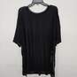 Black Mesh Top T-Shirt Beach Cover Up image number 2
