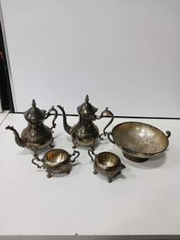 5pc Silver Plated Copper Tea Set