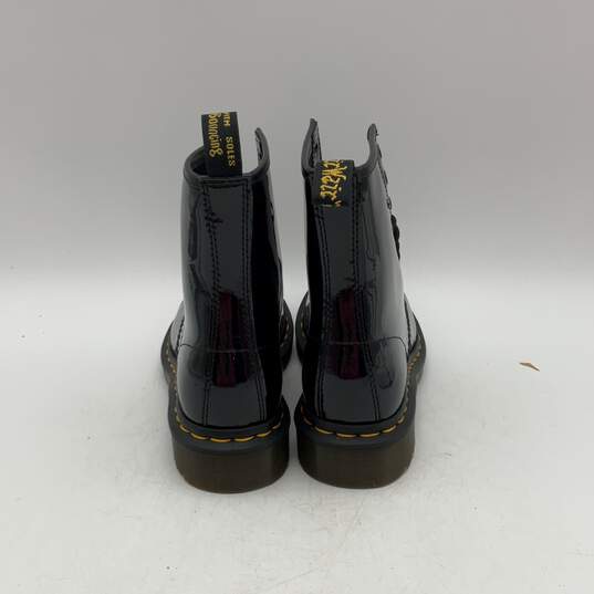 Dr. Martens Womens Black Leather High-Top Lace Up Rubber Combat Boots Size 6 image number 4