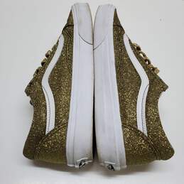 Vans Women's Glitter Gold Sk8 Low Shoes Size 9 alternative image