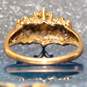 10K Yellow Gold Cubic Zirconia Accent Ring Size 7 - 2.8g image number 2