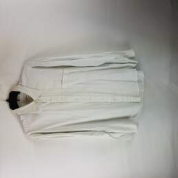 Valentino Uomo Men White Pinstriped Long Sleeve Button Up 16 1/2