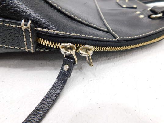 Kate Spade Black Leather Wellesley Maeda Satchel Bag image number 8