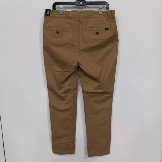 Abercrombie & Fitch Men's Brown Skinny Chino Pants Size 34x32 W/Tags image number 2