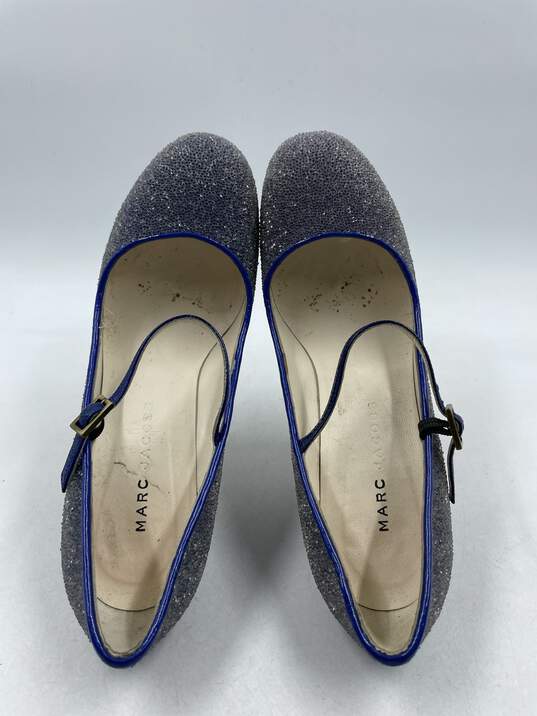 Authentic Marc Jacobs Blue Patent Mary Janes W 6M image number 6