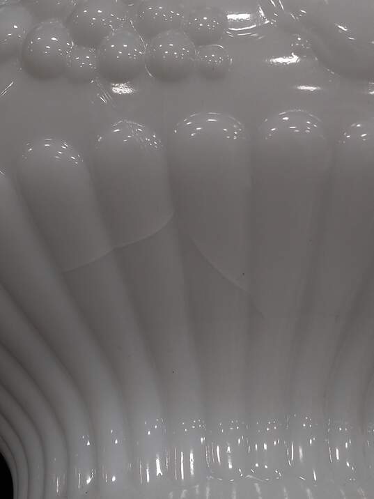 Milk Glass Fruit Themed Punch Bowl With 4 Matching Cups image number 5
